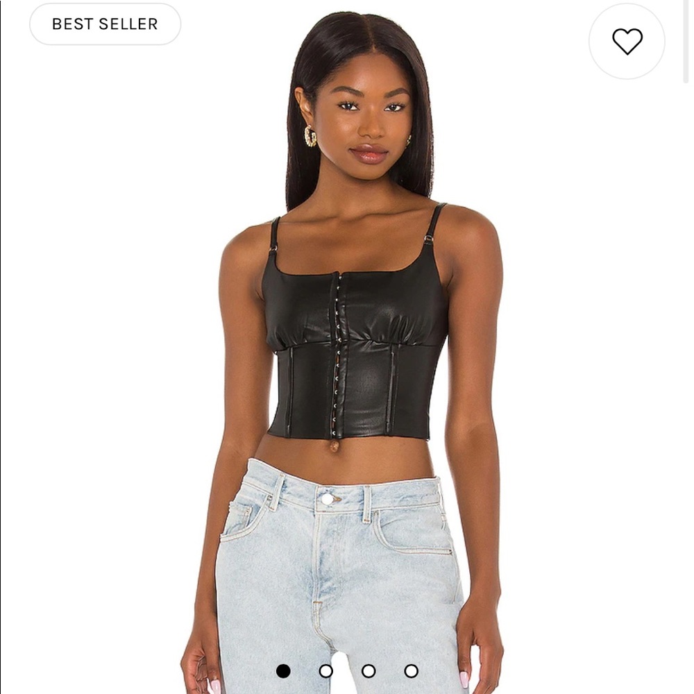 H:ours leather top